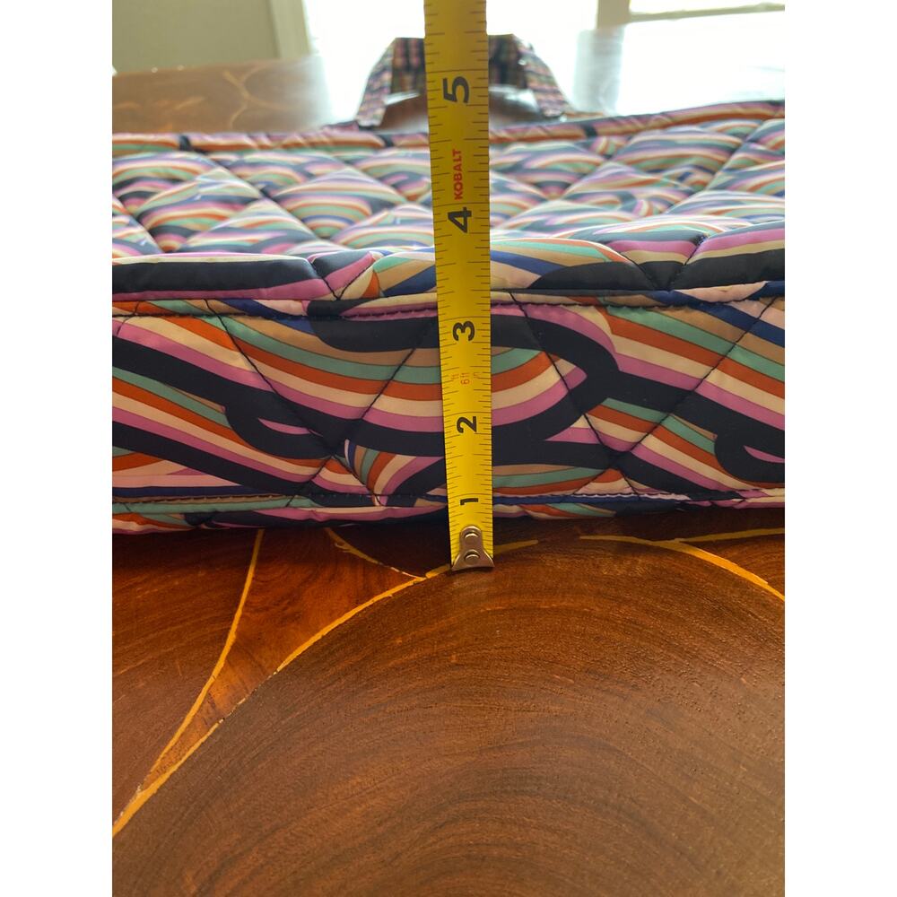 Vera Bradley Large East West Tote in the Retro Ribbons pattern. - Picture 9 of 9